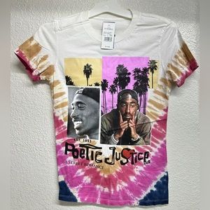 2pac Poetic Justice Tie Dye Women’s shirt Brand New With Tags X-Small
